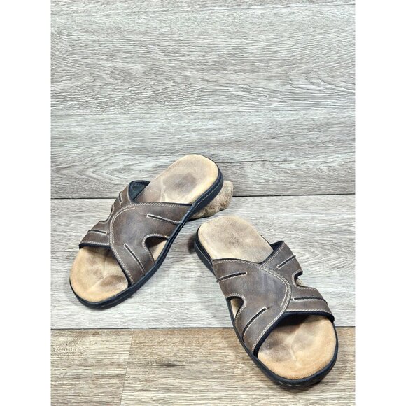 Dockers Men\'s Memory Foam Casual Comfort Outdoor Slip-on Slide Sandal 11W Brown main image 10